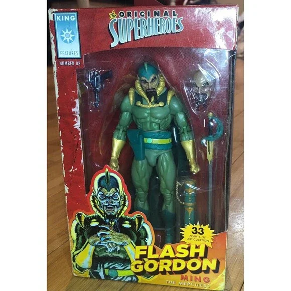 NECA Original Superheroes Flash Gordon MING Toy Action Figure - Picture 3 of 3